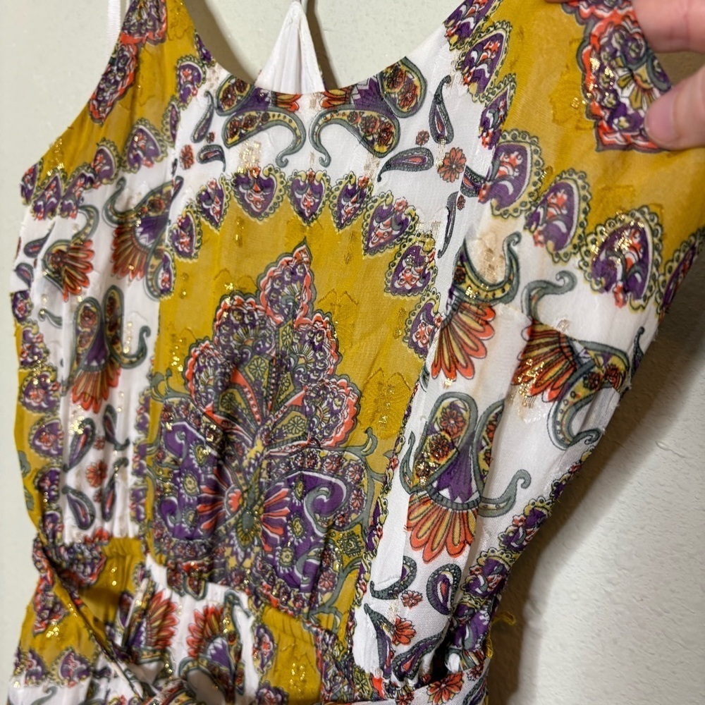 Anthropologie Akemi + Kim Medallion Dress Maxi Dress Size Medium - Picture 4 of 10